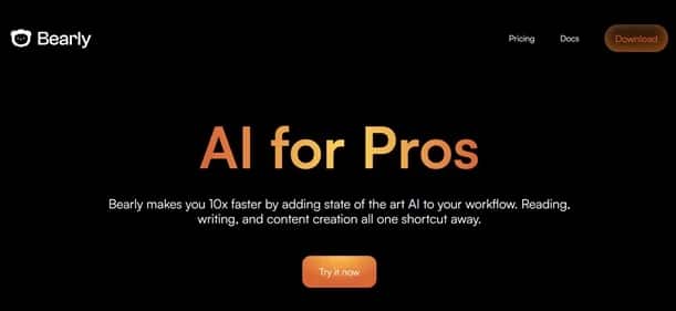 Bearly AI - Tool preview