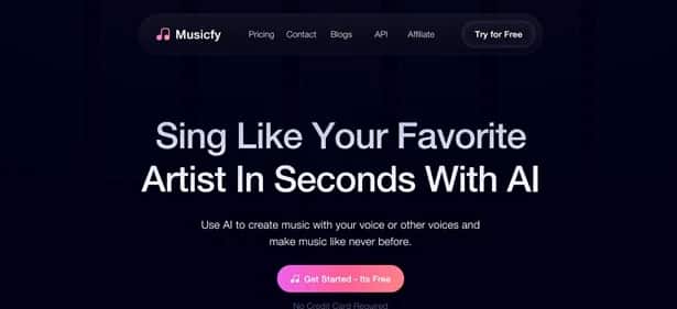 Musicfy AI - Tool preview