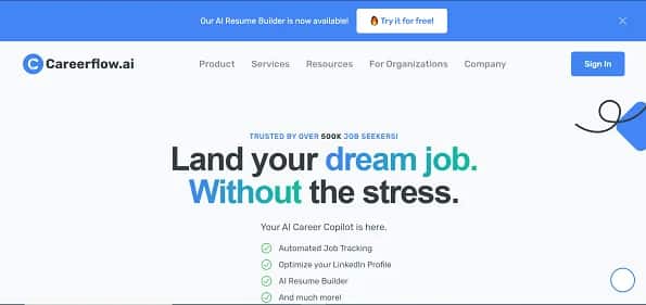 Careerflow - Tool preview