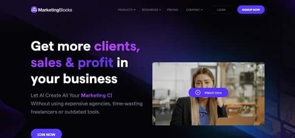 Marketingblocks Ai - Tool preview