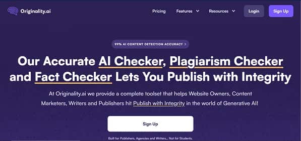 Originality.ai - Tool preview