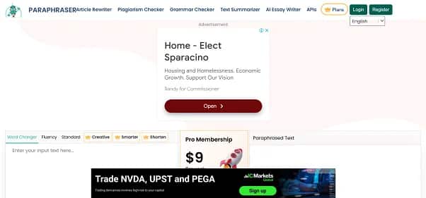 Paraphraser - Tool preview