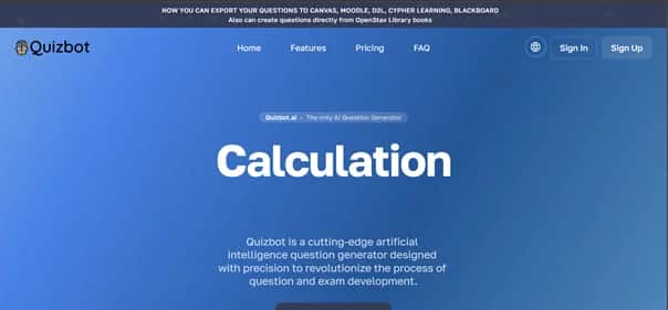 Quizbot - Tool preview