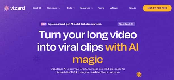 Vizard.ai - Tool preview