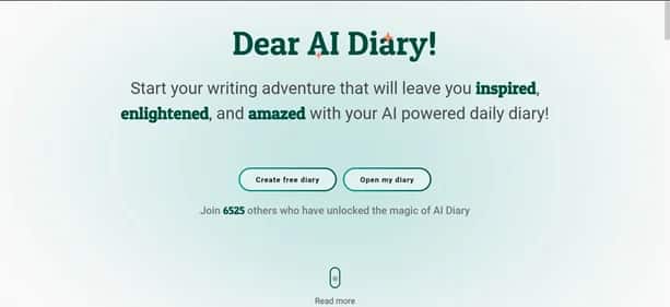AI Diary - Tool preview