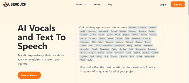 Uberduck - Tool preview