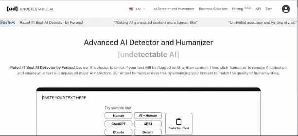 Undetectable AI - Tool preview