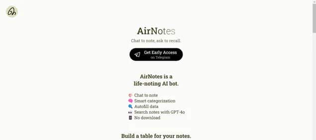 Airnotes - Tool preview
