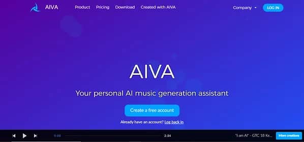 Aiva AI - Tool preview