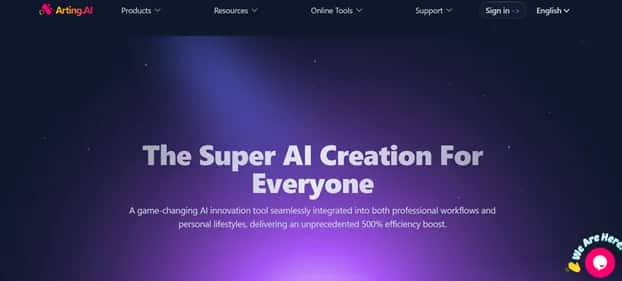 Arting AI - Tool preview