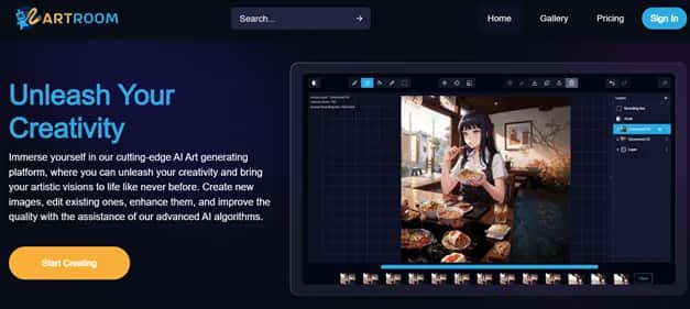 ArtRoom AI - Tool preview