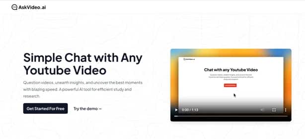 AskVideo.ai - Tool preview