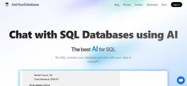 AskYourDatabase - Tool preview