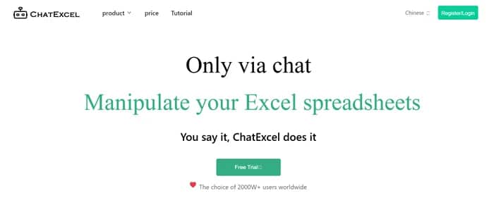 ChatExcel - Tool preview