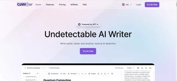 CoWriter AI - Tool preview