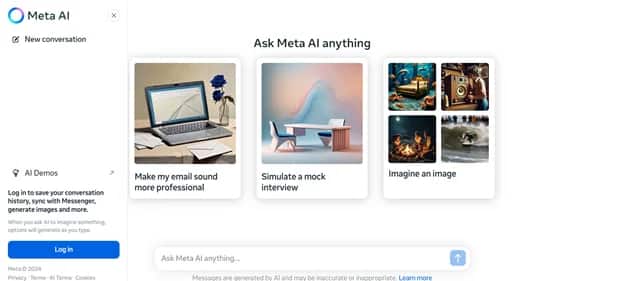 Meta AI - Tool preview