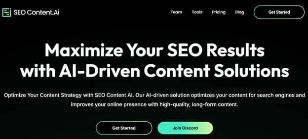 SEO Content AI - Tool preview