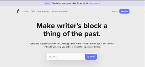 Shortly Ai - Tool preview