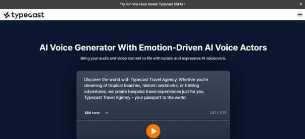 Typecast - Tool preview