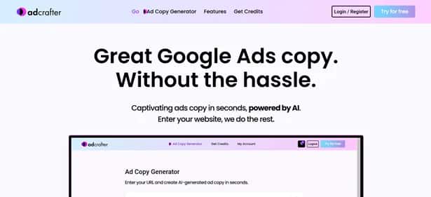 Adcrafter - Tool preview