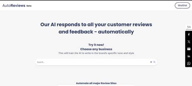 Autoreviews AI - Tool preview