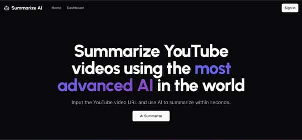 SummarizeAI - Tool preview