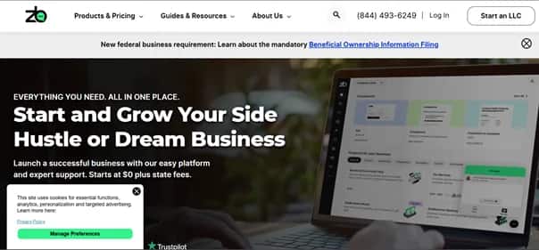 ZenBusiness - Tool preview
