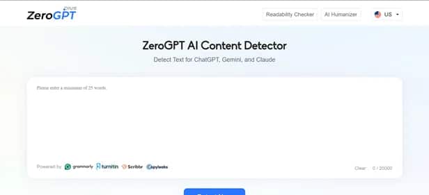 ZeroGPT Plus - Tool preview