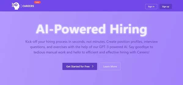 Careers AI - Tool preview