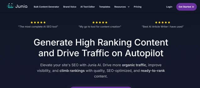 Junia AI - Tool preview