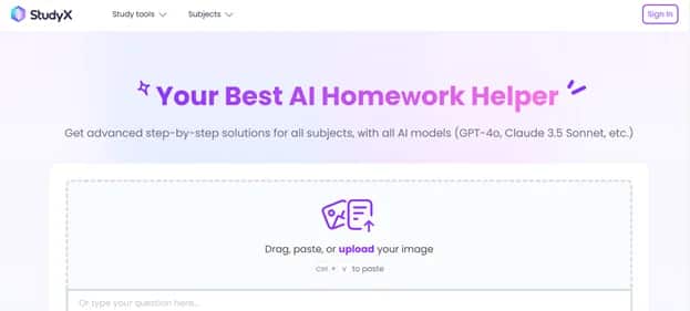 StudyX - Tool preview
