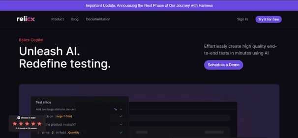 Harness AI Test Automation - Tool preview