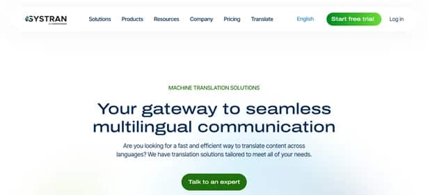 SYSTRAN Machine Translation Solutions - Tool preview
