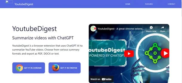 YoutubeDigest - Tool preview