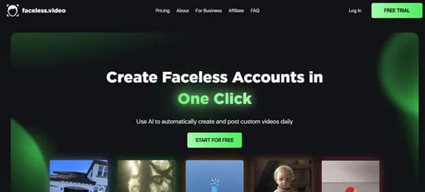 Faceless.video - Tool preview