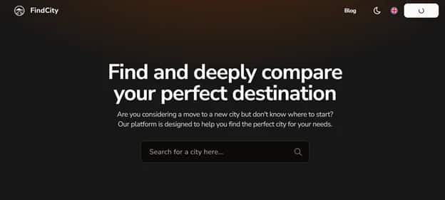 FindCity - Tool preview
