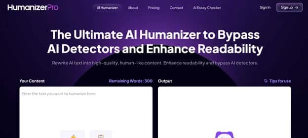 HumanizerPro - Tool preview