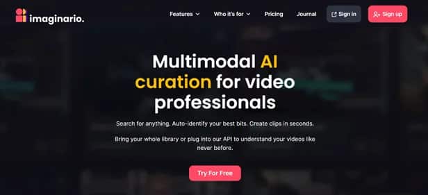 Imaginario AI - Tool preview