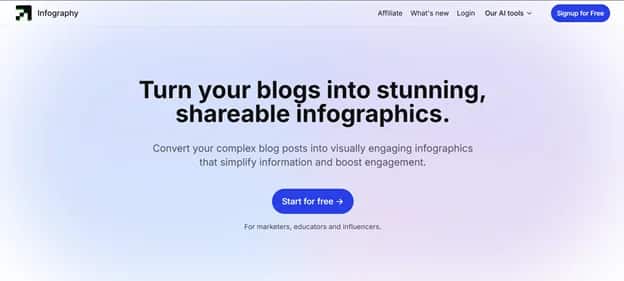 Infography - Tool preview