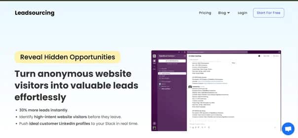 LeadSourcing - Tool preview