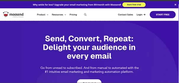 Moosend Email Marketing AI - Tool preview