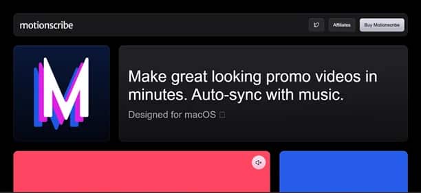 Motionscribe - Tool preview