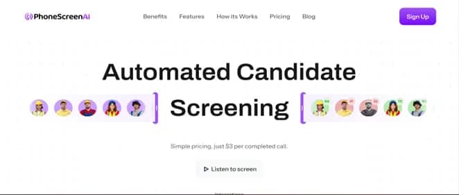 Phonescreen AI - Tool preview