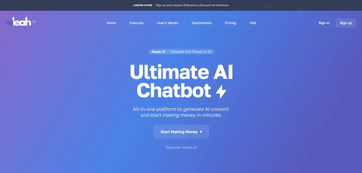 Aleah AI - Tool preview