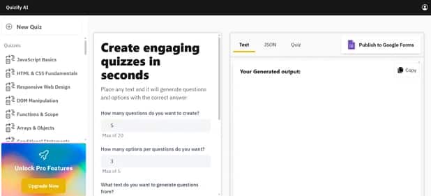 Quizify - Tool preview