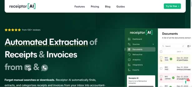 Receiptor AI - Tool preview