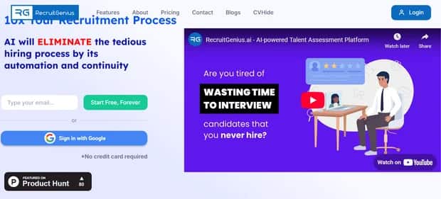 RecruitGenius.ai - Tool preview
