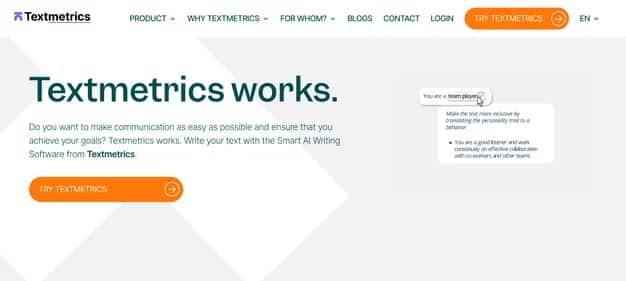 Textmetrics - Tool preview