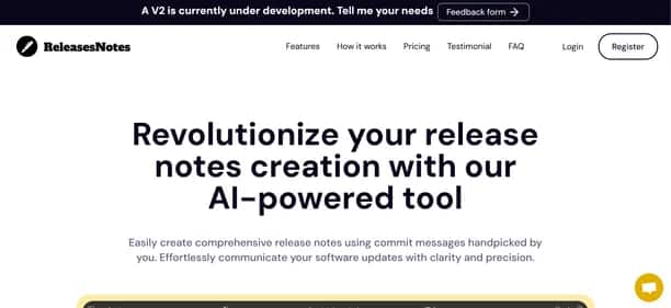 ReleasesNotes - Tool preview