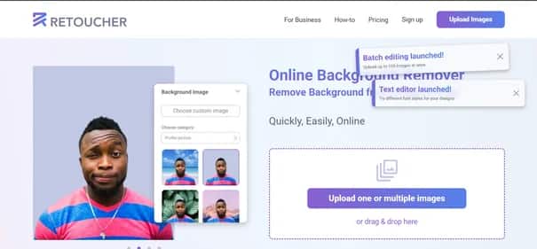 Retoucher Online - Tool preview